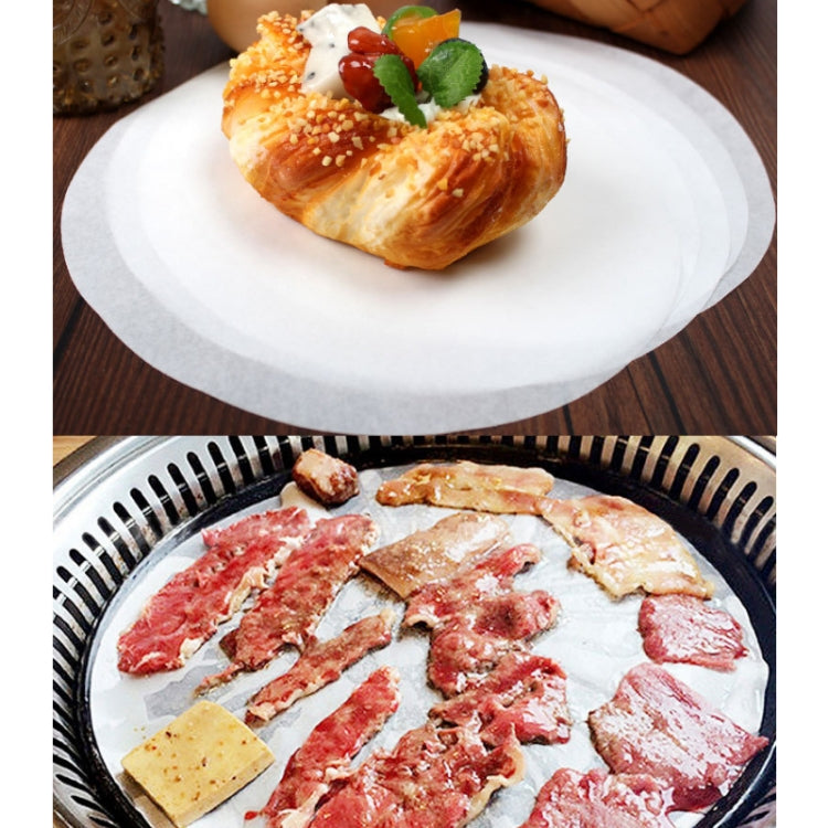 1 Set Double-Sided Silicone Oil Baking Paper Cake Biscuit Pizza Tray Non-Stick Greaseproof Paper(Diameter 12cm) by bashfashion