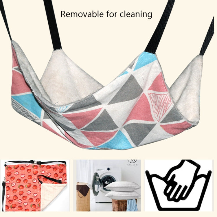 PE-160 Canvas Hanging Cat Cage Hammock Adjustable Length Swing Pet Nest, Size: L(Pink triangle) by bashfashion