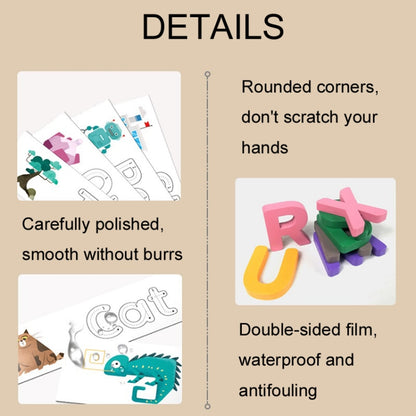 English Letter Word Spelling Learning Toy Wooden Puzzle Practice Cards(Yellow Box) by bashfashion