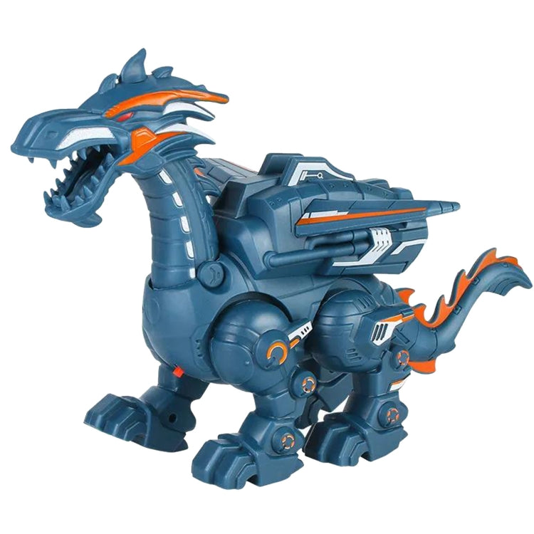 Electric Mechanical Dinosaur Toy Simulation Animal Toy Multifunctional Sound And Light Toy, Style: Spray-Blue by bashfashion