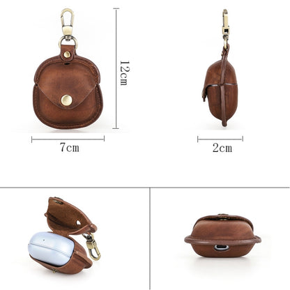 CONTACTS FAMILY CF1119 Pro For Galaxy Buds Pro Crazy Horse Texture Clamshell Earphone Protective Leather Case with Hook(Royal Blue) by CONTACTS FAMILY