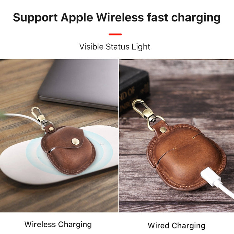 CONTACTS FAMILY CF1119 Pro For Galaxy Buds Pro Crazy Horse Texture Clamshell Earphone Protective Leather Case with Hook(Royal Blue) by CONTACTS FAMILY