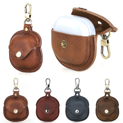 CONTACTS FAMILY CF1119 Pro For Galaxy Buds Pro Crazy Horse Texture Clamshell Earphone Protective Leather Case with Hook(Royal Blue) by CONTACTS FAMILY