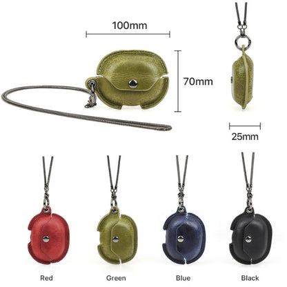 CONTACTS FAMILY CF1123B for Huawei FreeBuds Pro Leather Protective Case with Necklace Lanyard(Red) by CONTACTS FAMILY