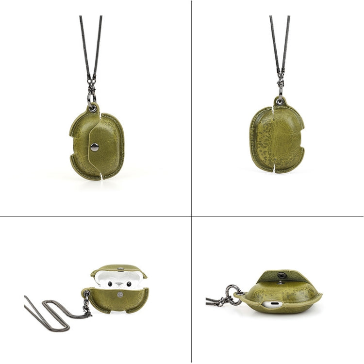 CONTACTS FAMILY CF1123B for Huawei FreeBuds Pro Leather Protective Case with Necklace Lanyard(Red) by CONTACTS FAMILY