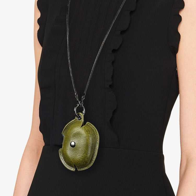 CONTACTS FAMILY CF1123B for Huawei FreeBuds Pro Leather Protective Case with Necklace Lanyard(Red) by CONTACTS FAMILY