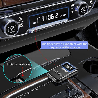 K6 Bluetooth 5.0 Receiver Transmitter 2 In 1 Adapter Computer Speaker Car FM (Black) by bashfashion
