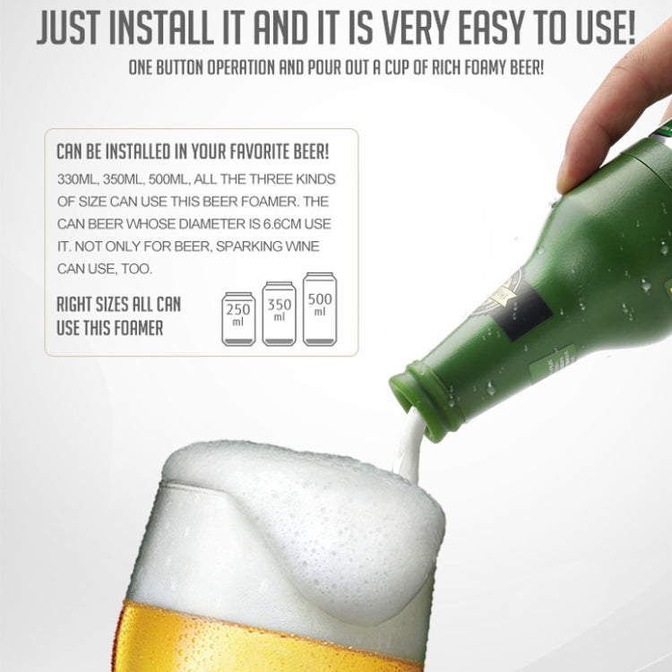 Ultrasonic Canned Beer Bubbler Wine Bottle Shape Beer Bubbler(Green) by bashfashion