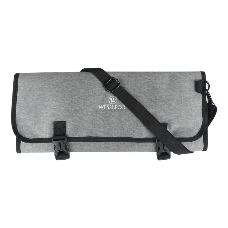 WESSLECO Chef Knife Tool Storage Bag Oxford Cloth Knife Bag(Gray) by WESSLECO