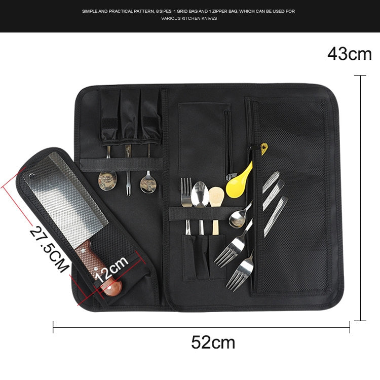 WESSLECO Chef Knife Tool Storage Bag Oxford Cloth Knife Bag(Gray) by WESSLECO