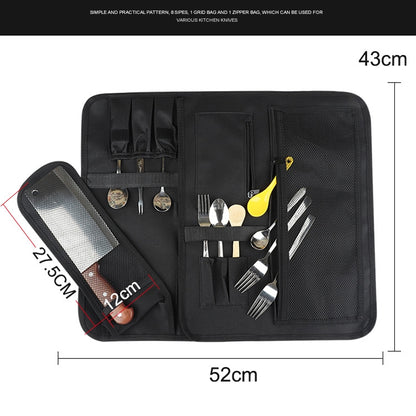 WESSLECO Chef Knife Tool Storage Bag Oxford Cloth Knife Bag(Gray) by WESSLECO