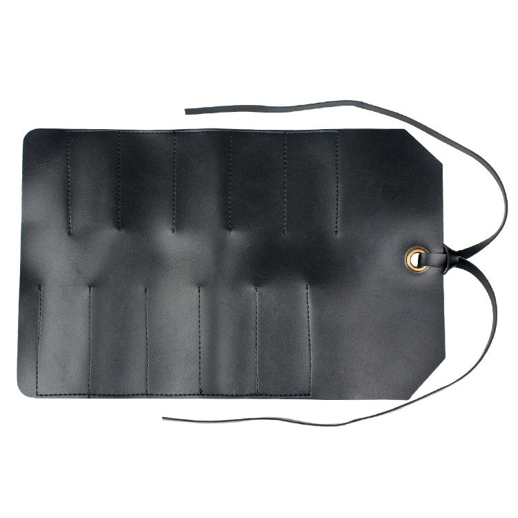 CL97 Multi-Function Toolkit Bundled Leather Tool Bag Double Thickened Two-Purpose Wrench Bag(Black) by bashfashion