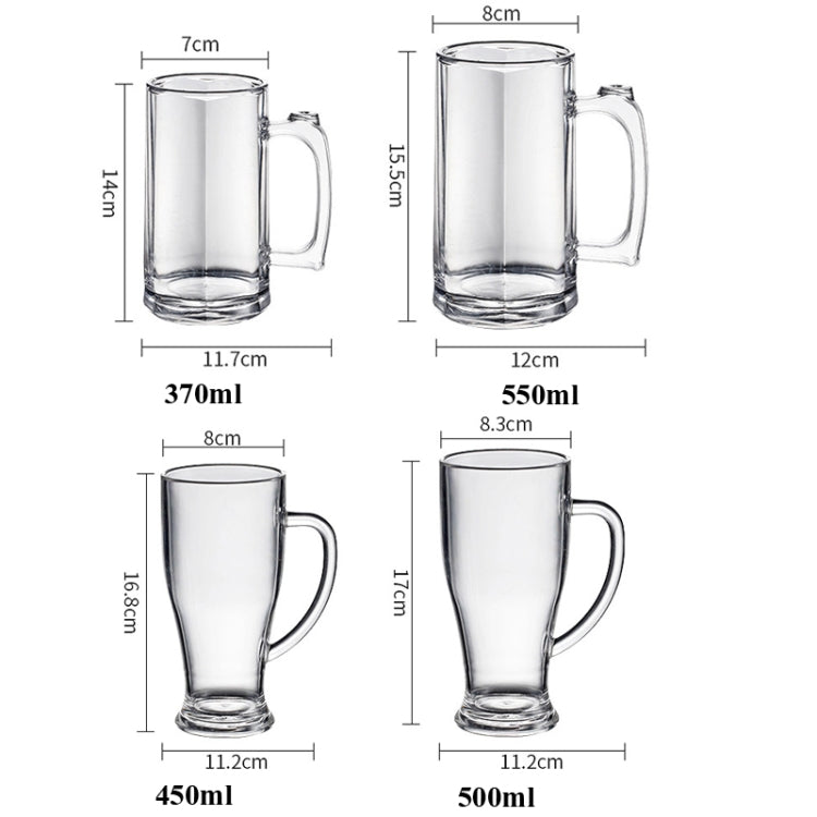 550ml No. 6 Cup Acrylic Beer Glass KTV Bar Beer Glass by bashfashion