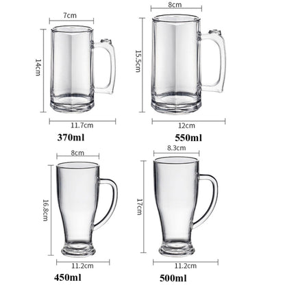 500ml No. 8 Cup Acrylic Beer Glass KTV Bar Beer Glass by bashfashion