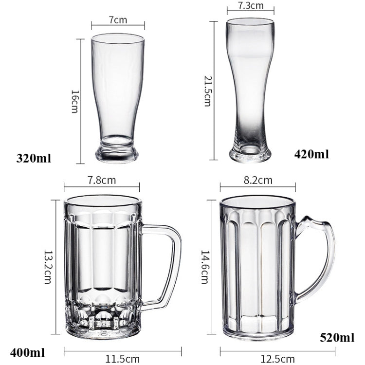 420ml No. 10 Cup Acrylic Beer Glass KTV Bar Beer Glass by bashfashion