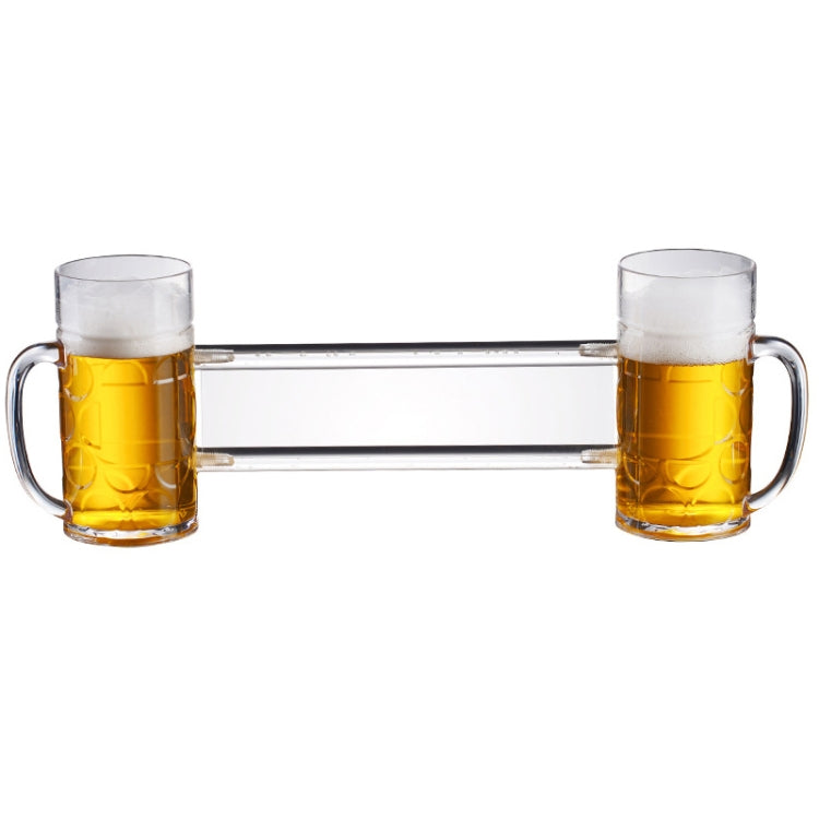 No. 14 Double Conjoined Cup Acrylic Beer Glass KTV Bar Beer Glass by bashfashion