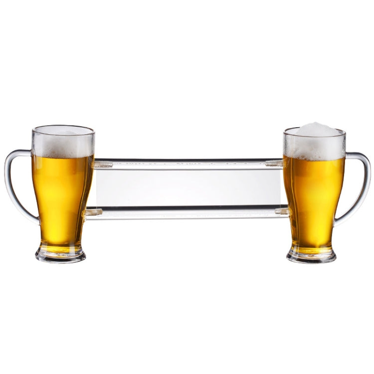 No. 15 Double Conjoined Cup Acrylic Beer Glass KTV Bar Beer Glass by bashfashion