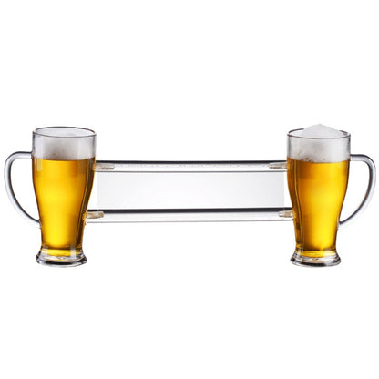 No. 15 Double Conjoined Cup Acrylic Beer Glass KTV Bar Beer Glass by bashfashion
