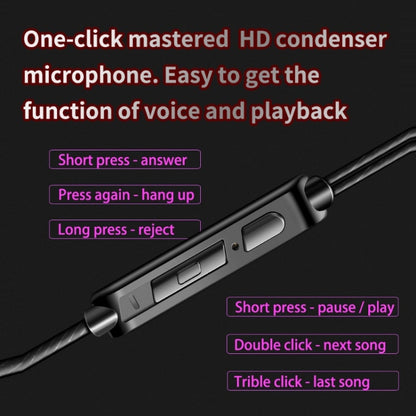 QKZ AK6 2 PCS In-Ear 3.5mm Wired Subwoofer Sports Earphones(AK6-Purple) by QKZ