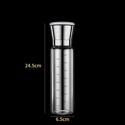 450ml 304 Stainless Steel Sea Salt Pepper Grinder Home Pepper Coffee Manual Grinding Bottle by bashfashion