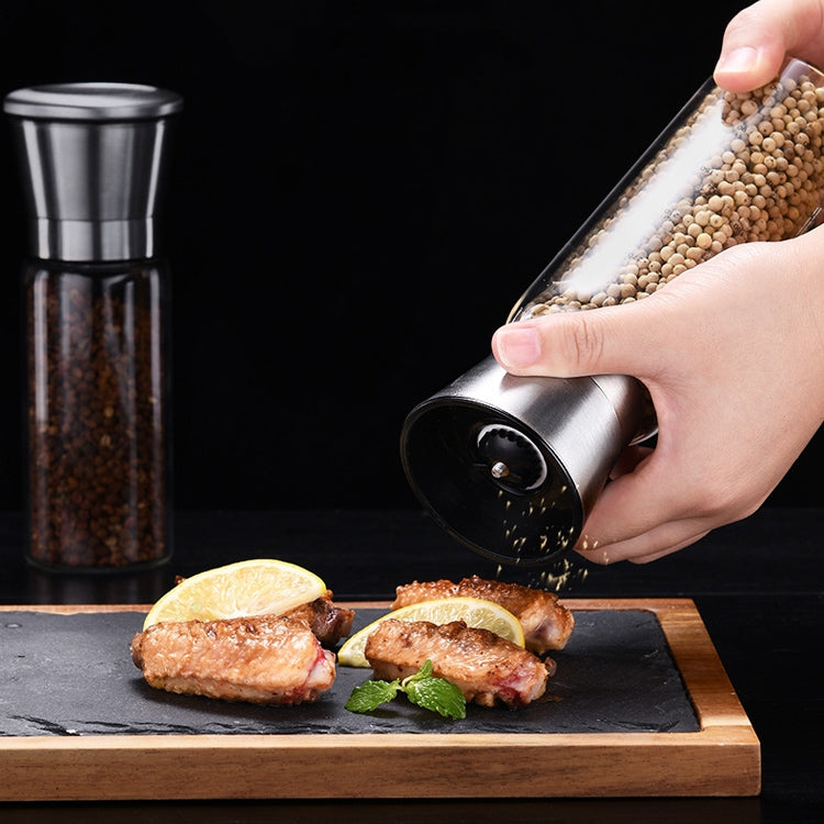450ml 304 Stainless Steel Sea Salt Pepper Grinder Home Pepper Coffee Manual Grinding Bottle by bashfashion