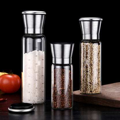 450ml 304 Stainless Steel Sea Salt Pepper Grinder Home Pepper Coffee Manual Grinding Bottle by bashfashion