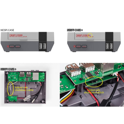 Retroflag NESPi Case+ Game Console Box With LED Indicator For Raspberry Pi by Retroflag