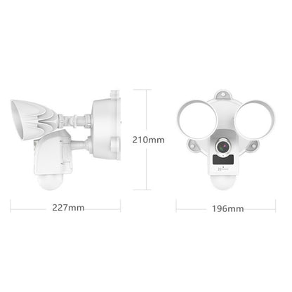 LC1C Garden Lamp Monitor Night Vision Life Waterproof Family Surveillance Camera, CN Plug(1080P) by bashfashion