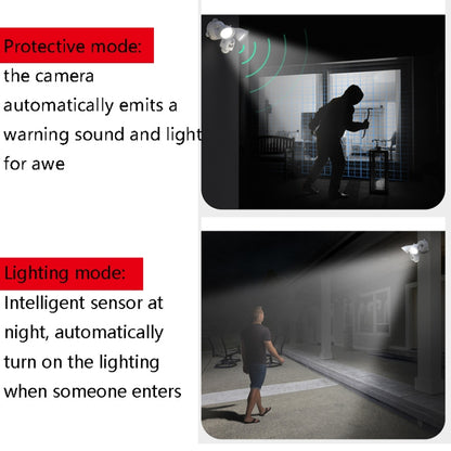 LC1C Garden Lamp Monitor Night Vision Life Waterproof Family Surveillance Camera, CN Plug(1080P) by bashfashion