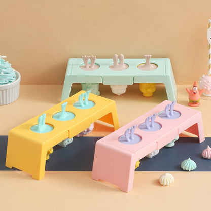 Silicone Cartoon Ice Cream Mold With Cover Easy Demoulding Home-Made Popsicle Mould, Random Color Delivery by bashfashion