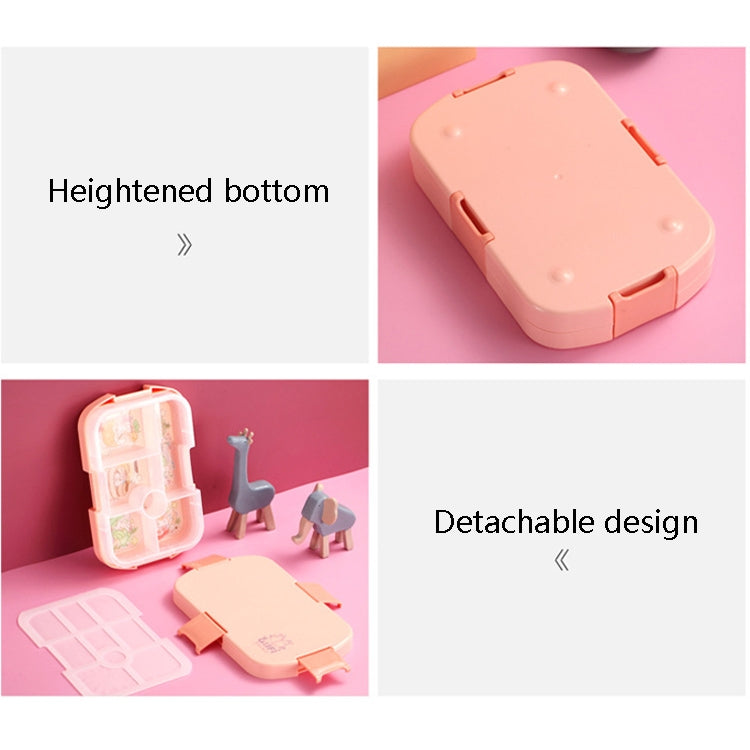 XINGCHENG XC-451 Microwave Student Lunch Box Plastic Compartment Portable Lunch Box(Pink) by XINGCHENG