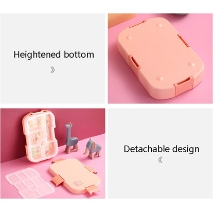 XINGCHENG XC-451 Microwave Student Lunch Box Plastic Compartment Portable Lunch Box(Pink) by XINGCHENG