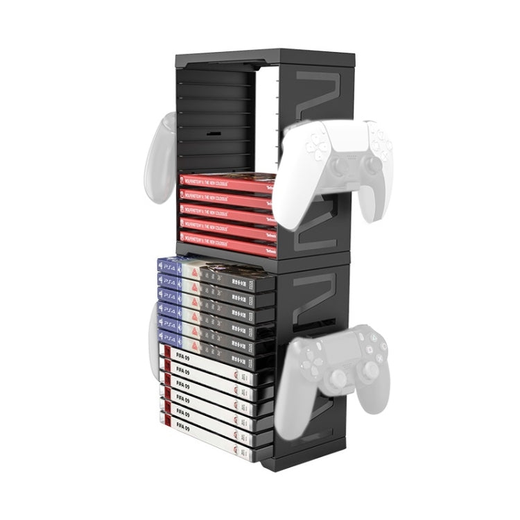 IPLAY Multi-Function Storage Bracket For Gamepad Card And Disc For PS4 / PS5 / Xbox / Switch (Black) by IPLAY