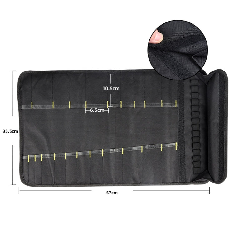 Chef Knife Storage Bag Portable Reel Knife Bag(Black) by bashfashion