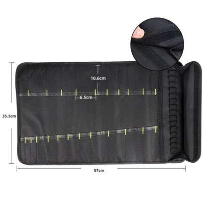 Chef Knife Storage Bag Portable Reel Knife Bag(Black) by bashfashion