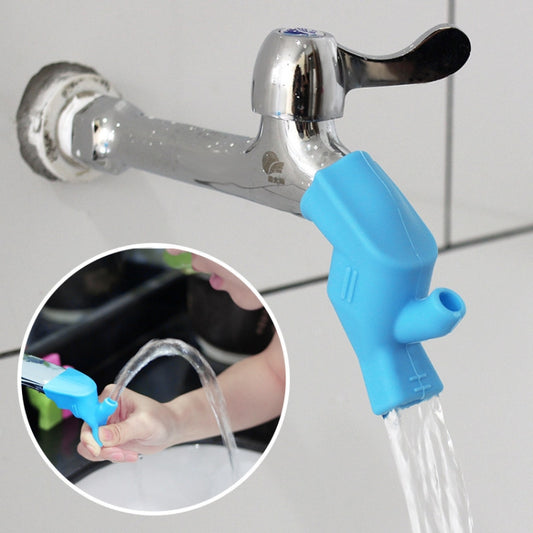 2 in 1 Travel Portable Simple Mouthwash Cup Silicone Faucet Extension Extender Children Hand Washing Device Sink(Random Color Delivery) by bashfashion