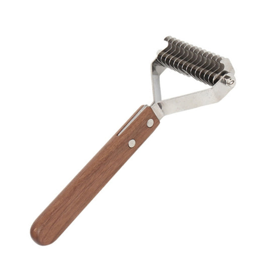 Walnut Pet Stainless Steel Cleaning And Grooming Comb, Specification: Large by bashfashion