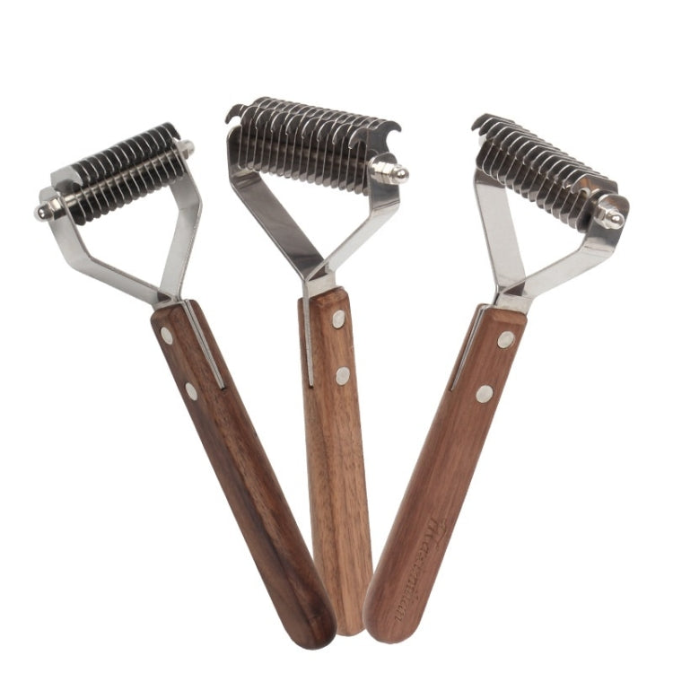 Walnut Pet Stainless Steel Cleaning And Grooming Comb, Specification: Large by bashfashion