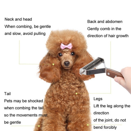 Walnut Pet Stainless Steel Cleaning And Grooming Comb, Specification: Large by bashfashion