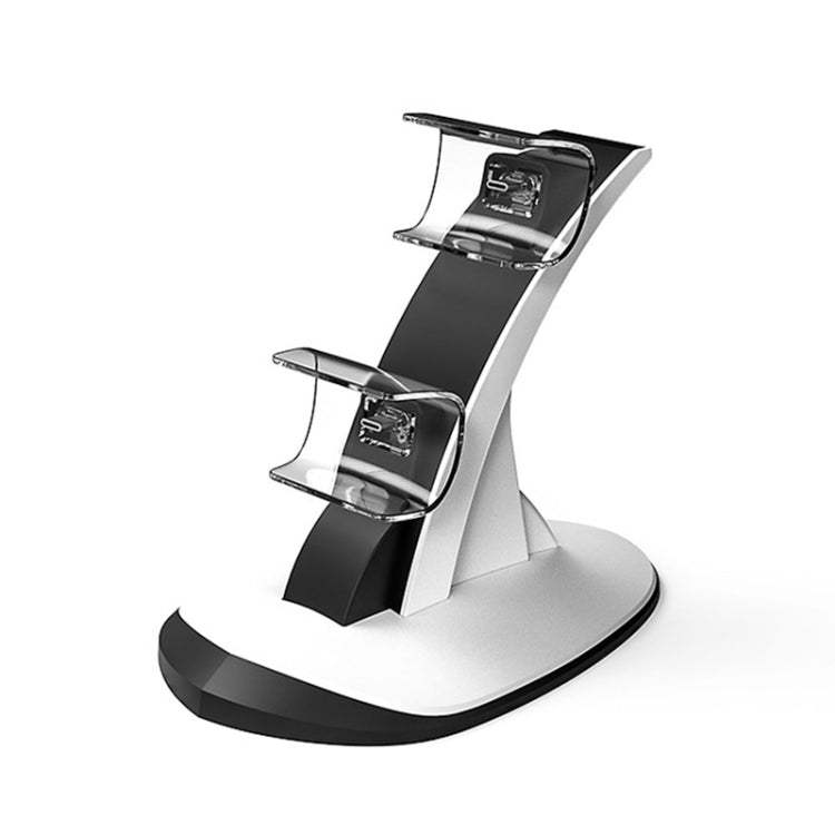 IPLAY HBP-314 Wireless Bluetooth Handle Two-Seater Charger For PS5(White) by IPLAY