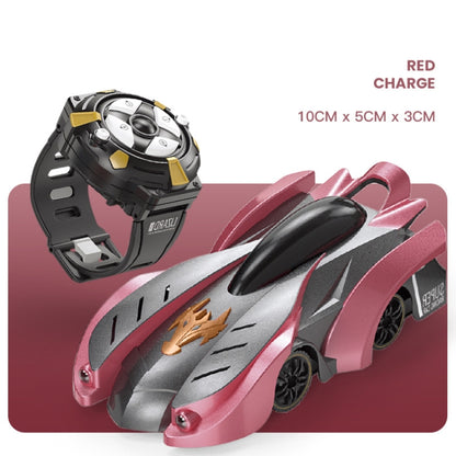 Remote Control Wall Climbing Car Mini Electric Remote Control Car Children Toy(Red Charge Watch RC Edition) by bashfashion