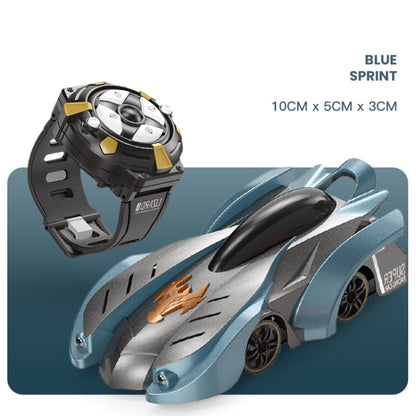 Remote Control Wall Climbing Car Mini Electric Remote Control Car Children Toy(Blue Break Watch RC Edition) by bashfashion