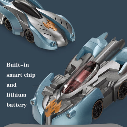 Remote Control Wall Climbing Car Mini Electric Remote Control Car Children Toy(Blue Lightning Handle RC Edition) by bashfashion