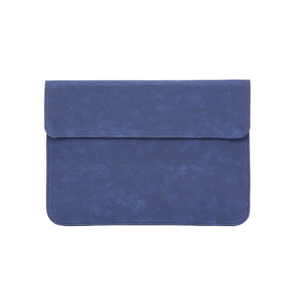 Horizontal Sheep Leather Laptop Bag For Macbook 12 Inch A1534(Liner Bag (Dark Blue)) by bashfashion