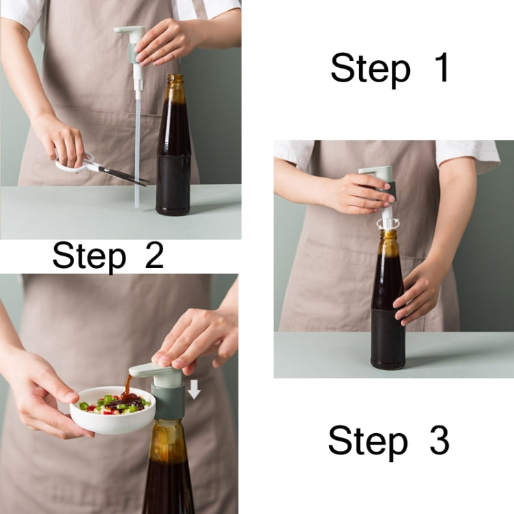 Oyster Sauce Bottle Nozzle Pump Head Household Fuel Bottle Squeezer, Specification: Large (Blue) by bashfashion