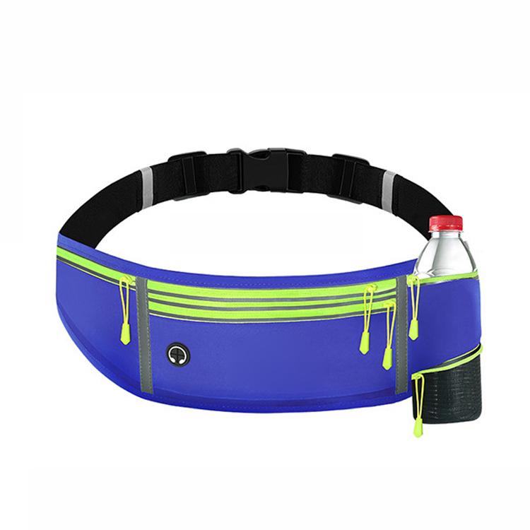 MF-008 Outdoor Sports Fitness Waterproof Waist Bag Phone Pocket, Style: With Water Bottle Bag(Blue) by bashfashion