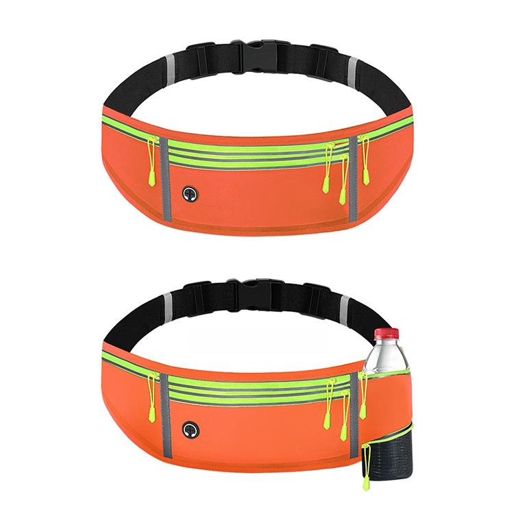 MF-008 Outdoor Sports Fitness Waterproof Waist Bag Phone Pocket, Style: With Water Bottle Bag(Orange) by bashfashion