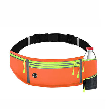 MF-008 Outdoor Sports Fitness Waterproof Waist Bag Phone Pocket, Style: With Water Bottle Bag(Orange) by bashfashion