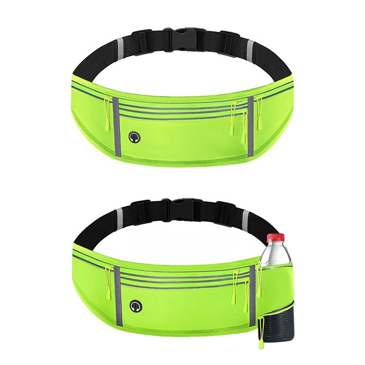 MF-008 Outdoor Sports Fitness Waterproof Waist Bag Phone Pocket, Style: With Water Bottle Bag(Fluorescent Green) by bashfashion