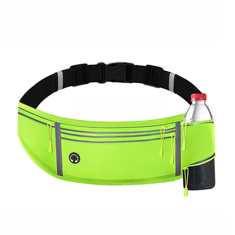 MF-008 Outdoor Sports Fitness Waterproof Waist Bag Phone Pocket, Style: With Water Bottle Bag(Fluorescent Green) by bashfashion